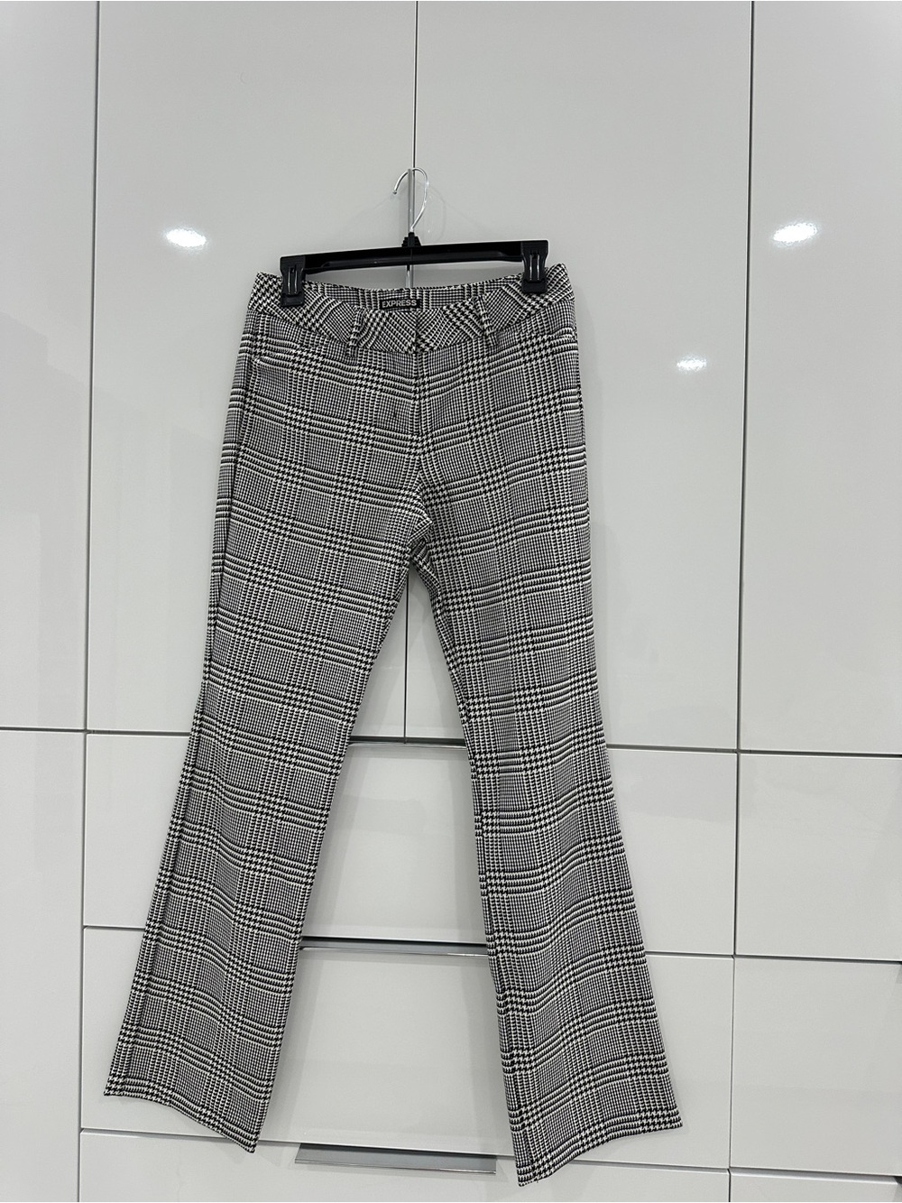 Express Black and White Glen Plaid Dress Pants